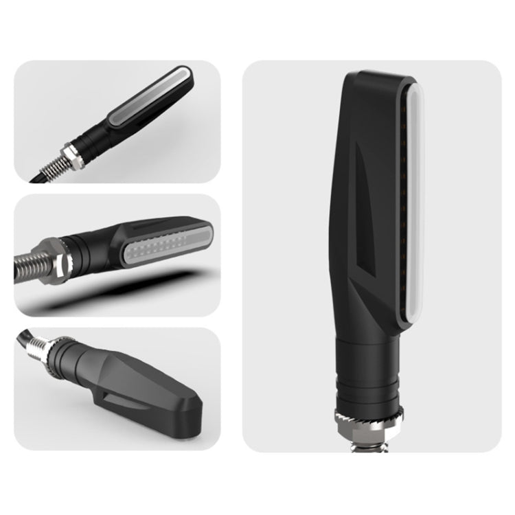 2 PCS D12V / 1W Motorcycle LED Waterproof Dynamic Blinker Side Lights Flowing Water Turn Signal Light