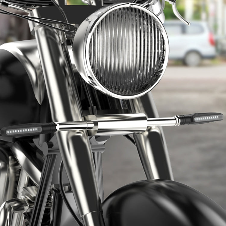 2 PCS D12V / 1W Motorcycle LED Waterproof Dynamic Blinker Side Lights Flowing Water Turn Signal Light