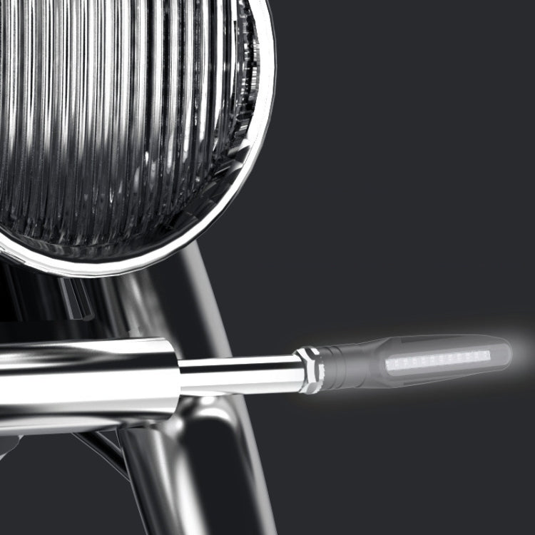 2 PCS D12V / 1W Motorcycle LED Waterproof Dynamic Blinker Side Lights Flowing Water Turn Signal Light