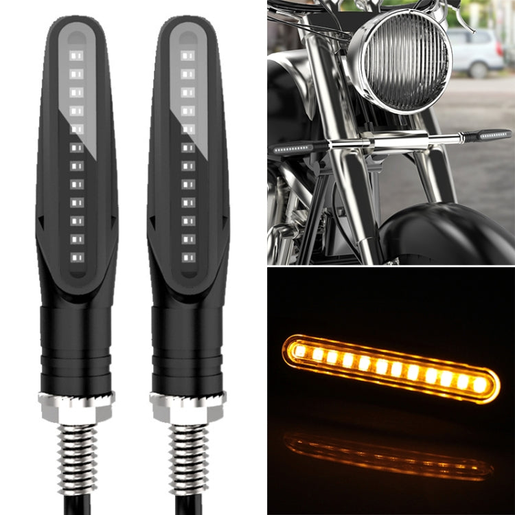 2 PCS D12V / 1W Motorcycle LED Waterproof Dynamic Blinker Side Lights Flowing Water Turn Signal Light