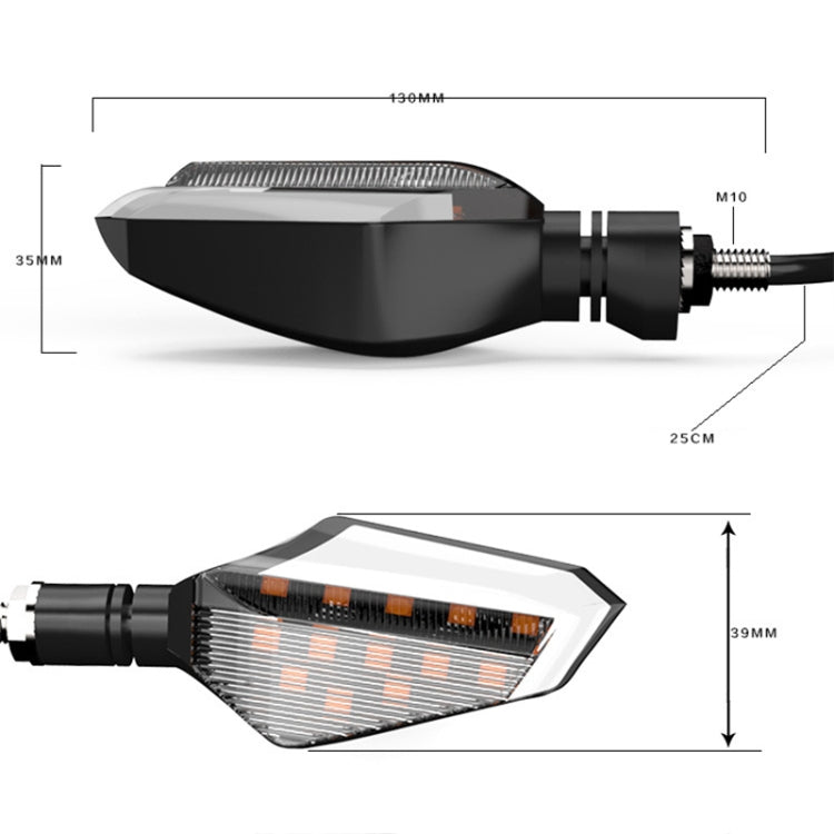 2 PCS DC 12V Motorcycle Daytime Turn Running Light