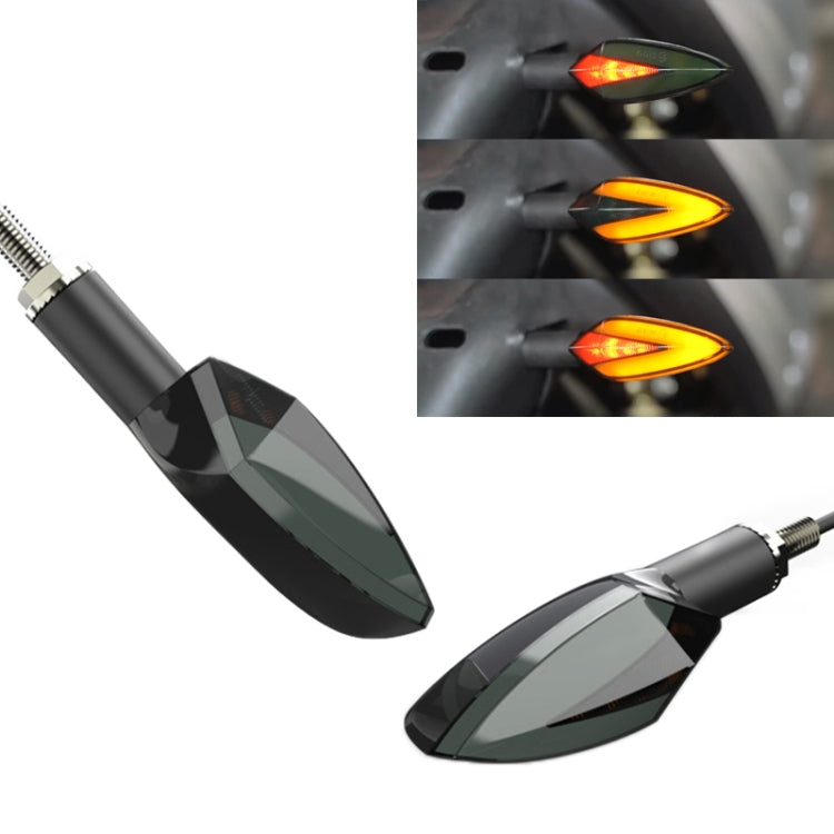 2 PCS DC12V Motorcycle LED Dynamic Blinker Side Lights Flowing Water Turn Signal Light