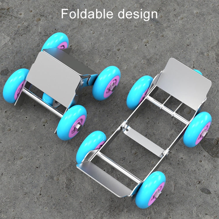 Motorcycle / Ebike Flat Tire Wheel Puller Booster Trailer Electric Emergency Help Self-rescue Traile with 5 Wheels Random Color Delivery