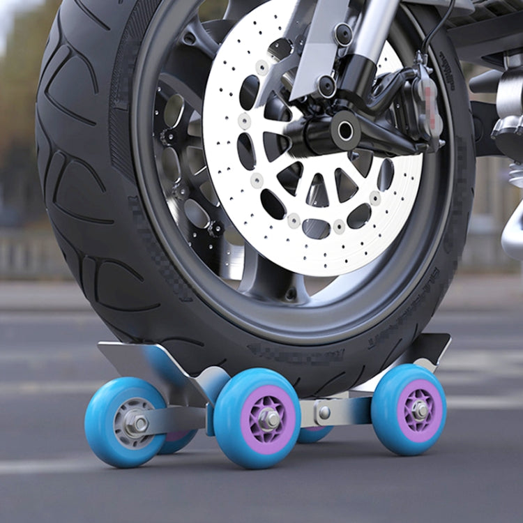 Motorcycle / Ebike Flat Tire Wheel Puller Booster Trailer Electric Emergency Help Self-rescue Traile with 5 Wheels Random Color Delivery