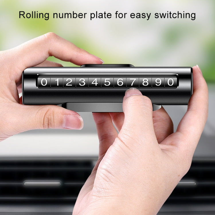 Car Metal Roller Creative Temporary Parking Card Parking Number Card