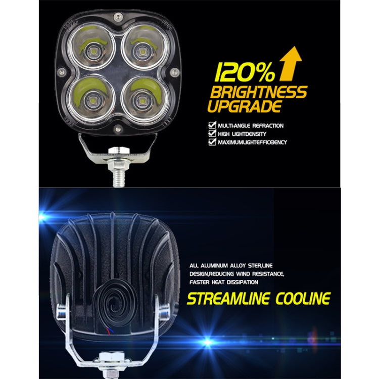 DC9-80V 40W Car 4LEDs Spotlight Work Light / Fog Lamp