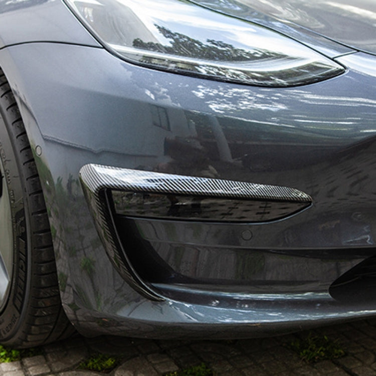 2 PCS Car Lamp Eyebrow Decorative Sticker Fog Lamp Frame for Tesla Model 3