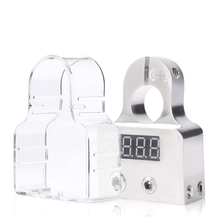 Car Audio Modified Battery Connector Positive Battery Terminal Connector with Voltmeter