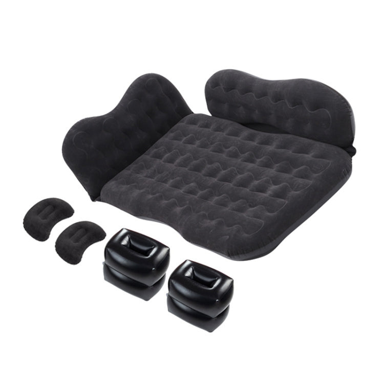 Universal Car Travel Inflatable Mattress Air Bed Camping Back Seat Couch with Head Protector + Wide Side Baffle