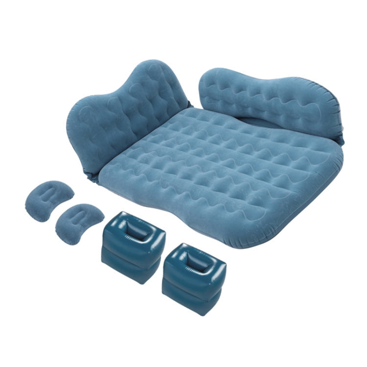 Universal Car Travel Inflatable Mattress Air Bed Camping Back Seat Couch with Head Protector + Wide Side Baffle
