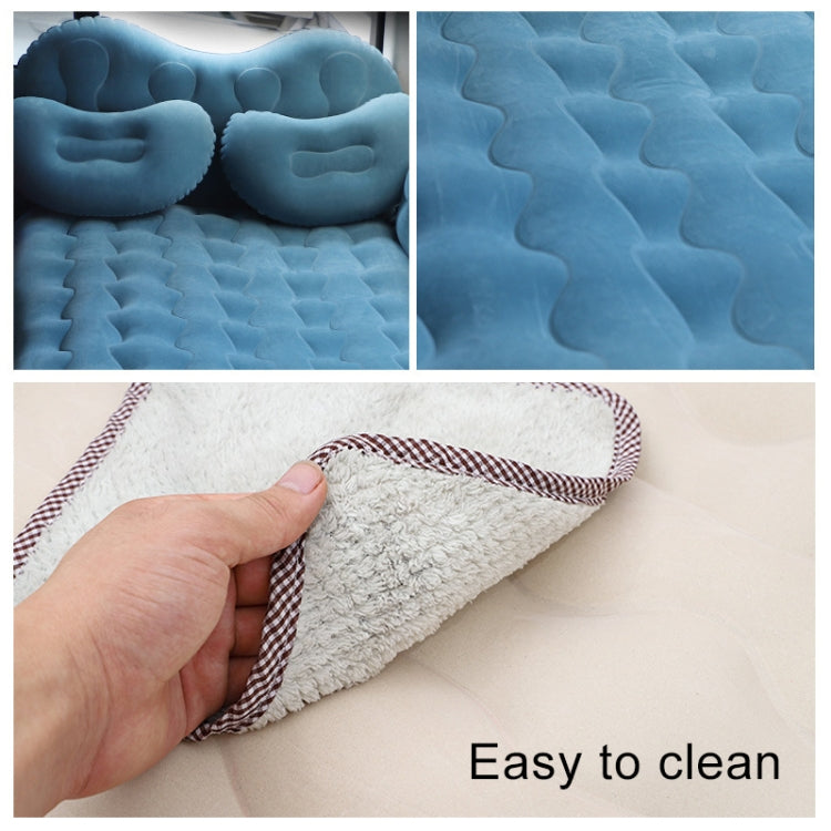 Universal Car Travel Inflatable Mattress Air Bed Camping Back Seat Couch with Head Protector + Wide Side Baffle