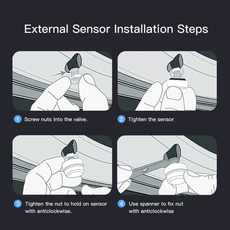 Universal Motorcycle Wireless High Precision TPMS Tire Pressure Alarm System External Tire Monitor