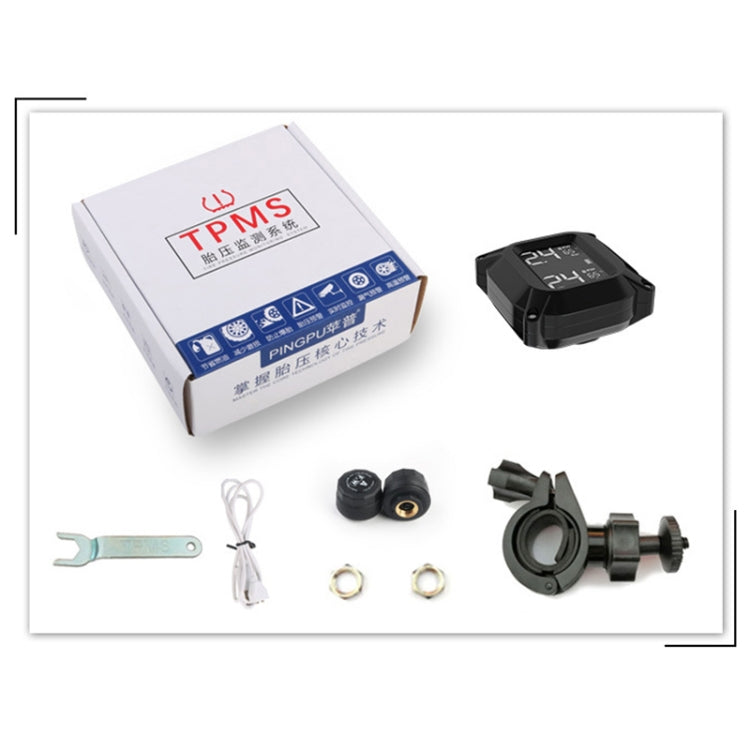 Universal Motorcycle Wireless High Precision TPMS Tire Pressure Alarm System External Tire Monitor