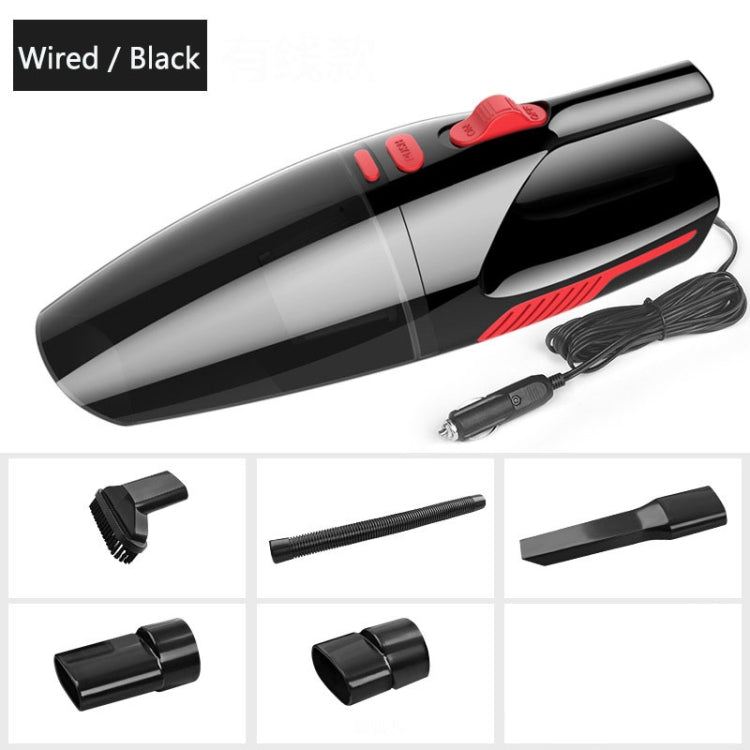 Car Wired Portable 120W Handheld Powerful Vacuum Cleaner with LED Light Cable Length: 5m