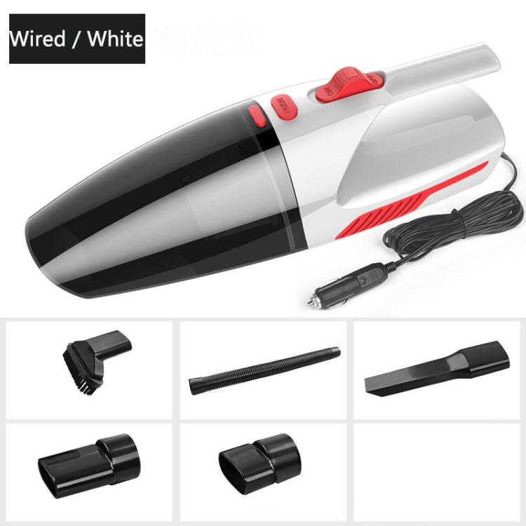 Car Wired Portable 120W Handheld Powerful Vacuum Cleaner with LED Light Cable Length: 5m