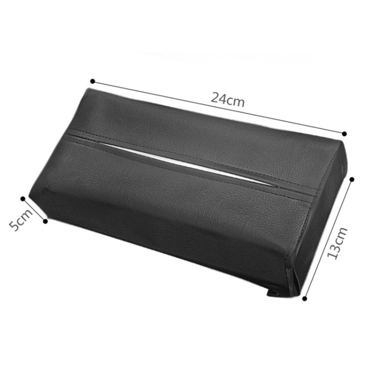Car PU Leather Tissue Box, Size: 24x13x5cm