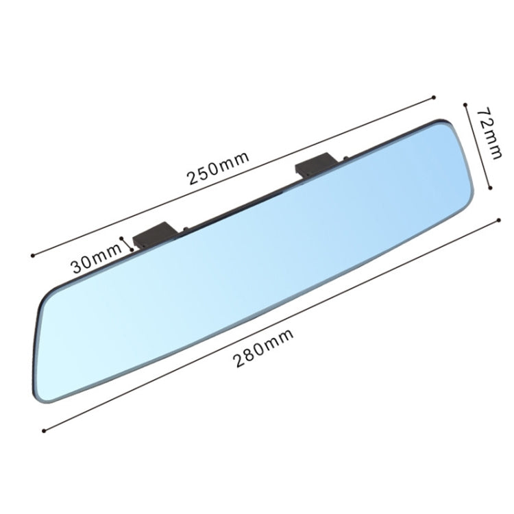 DM-057 Car HD Curved 2.5D Full Screen Interior Rear View Mirror Adjustable Anti-glare Blue Mirror, Size:28x7.2cm