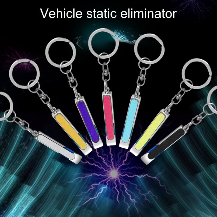 All Copper Polished Leather LED Neon Lamp Anti-static Keychain For Car