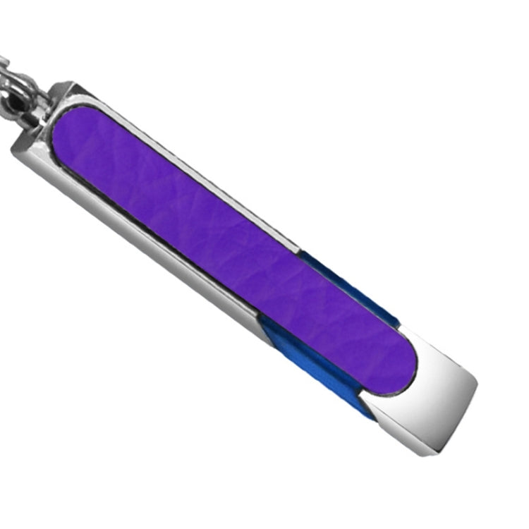 All Copper Polished Leather LED Neon Lamp Anti-static Keychain For Car