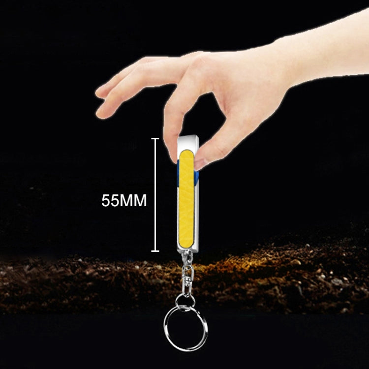 All Copper Polished Leather LED Neon Lamp Anti-static Keychain For Car