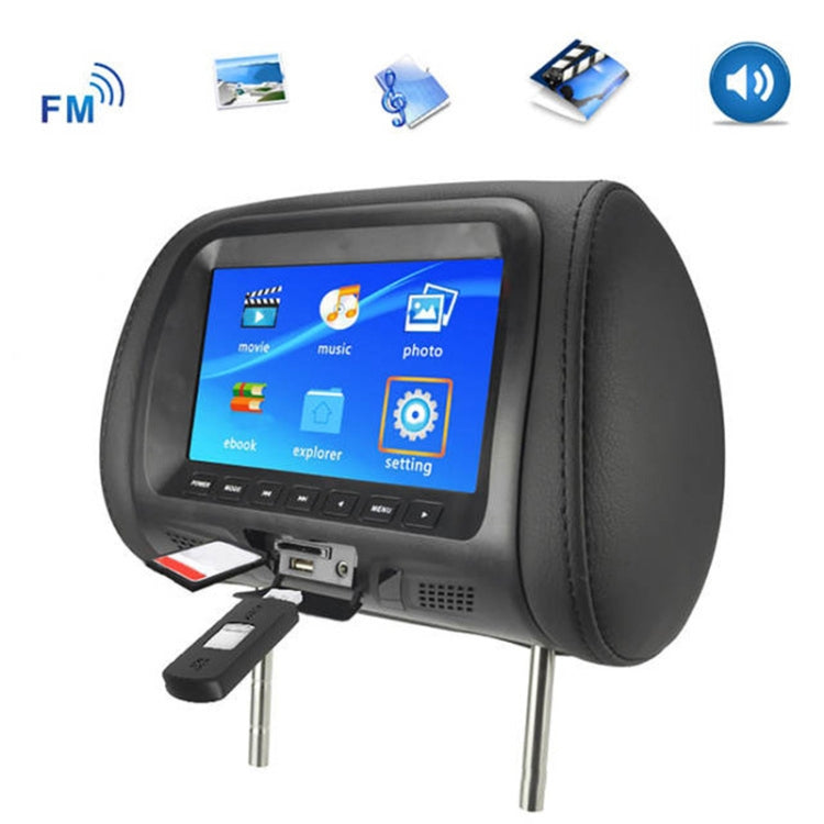 Car 1080P HD Headrest Screen Display MP5 Player Support USB/SD Playback / FM Transmission
