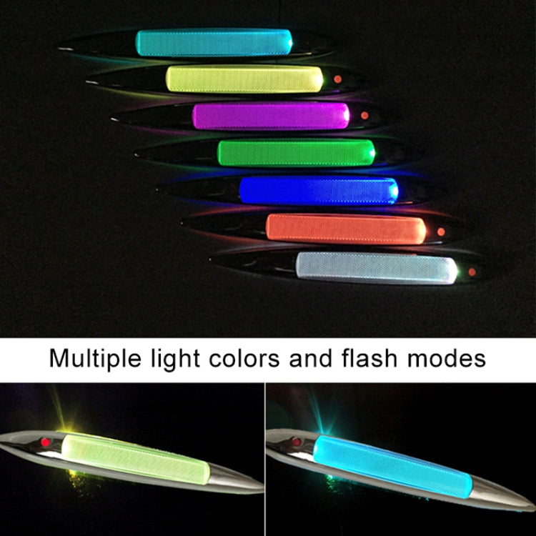 Car Shark Gill Warning Lights Solar Decorative Lights Car Door Anti-collision Rear-end Collision LED Dlashing Lamp