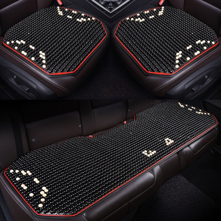 3 in 1 Summer Car Cushion Wooden Lumbar Cushion Backrest Lumbar Support Seat Mat Set