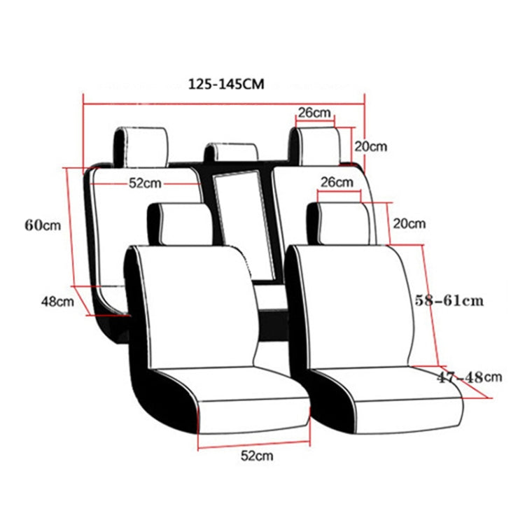 Car Leather Ice Silk Cushion Four Seasons Universal Seat Mat Set, Standard Version