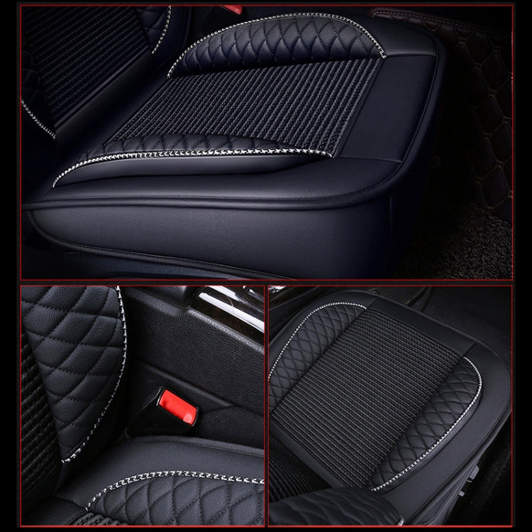 Car Leather Ice Silk Cushion Four Seasons Universal Seat Mat Set, Luxury Version