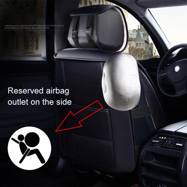 Car Leather Ice Silk Cushion Four Seasons Universal Seat Mat Set, Luxury Version