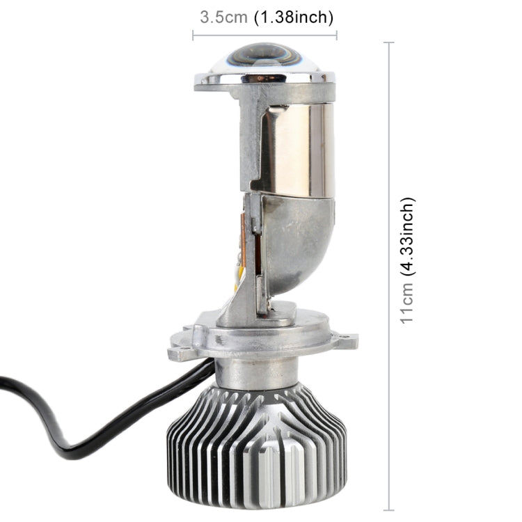 G1 H4 DC12V 35W 5500K Projector Light Headlight Mini LED Lens without Fan for Left Driving