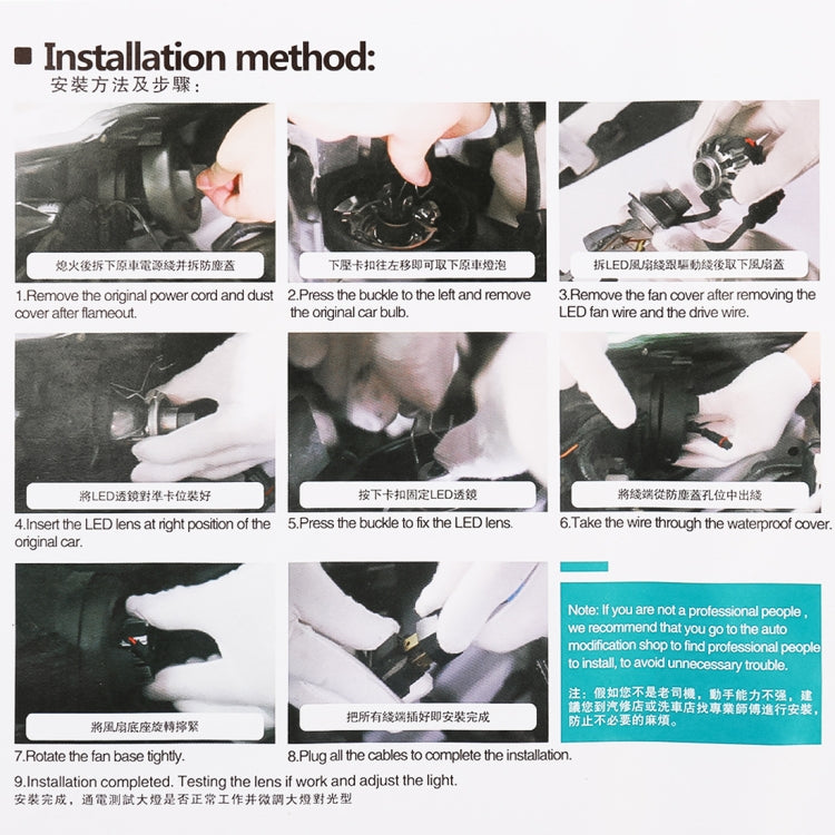 G7 H7 DC12V 55W 5500K Projector Light Headlight Mini LED Lens for Right Driving