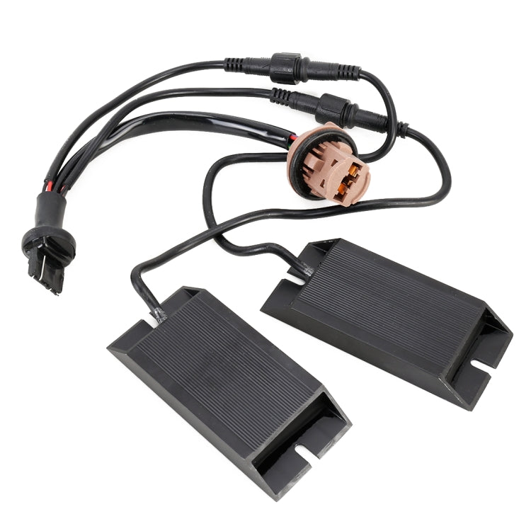 2 PCS 7443 DC12V 50W 6 Ohms Turn Signal / Reversing Light / Brake Light Split Dual Resistance Decoder