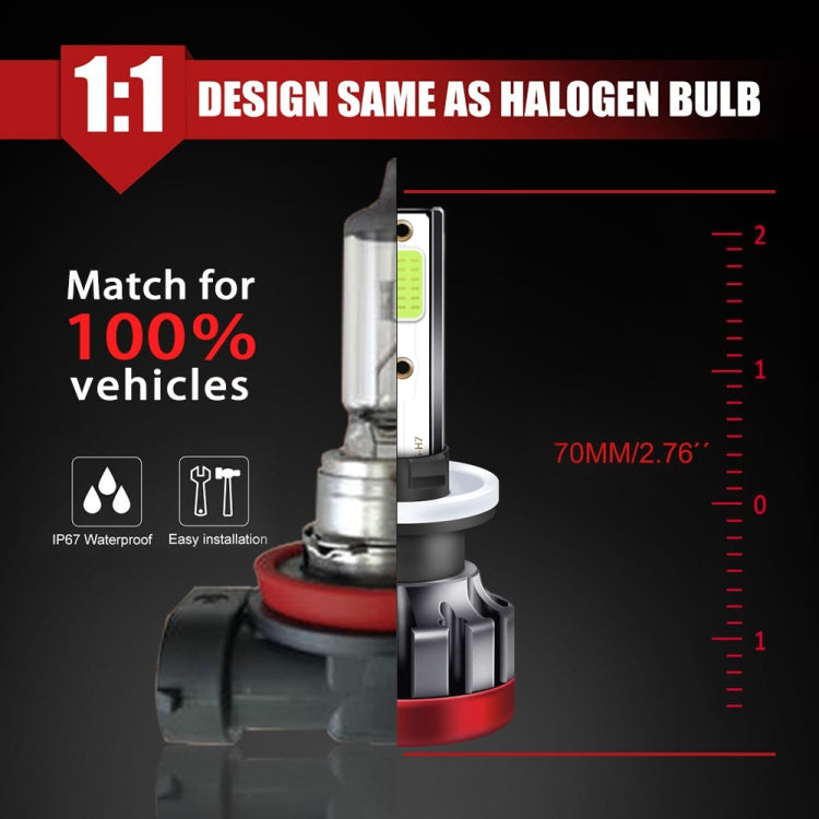 2 PCS EV19 880 / 881 DC9-30V 8W 3000LM IP68 Car Fog Lights (Lime Light)