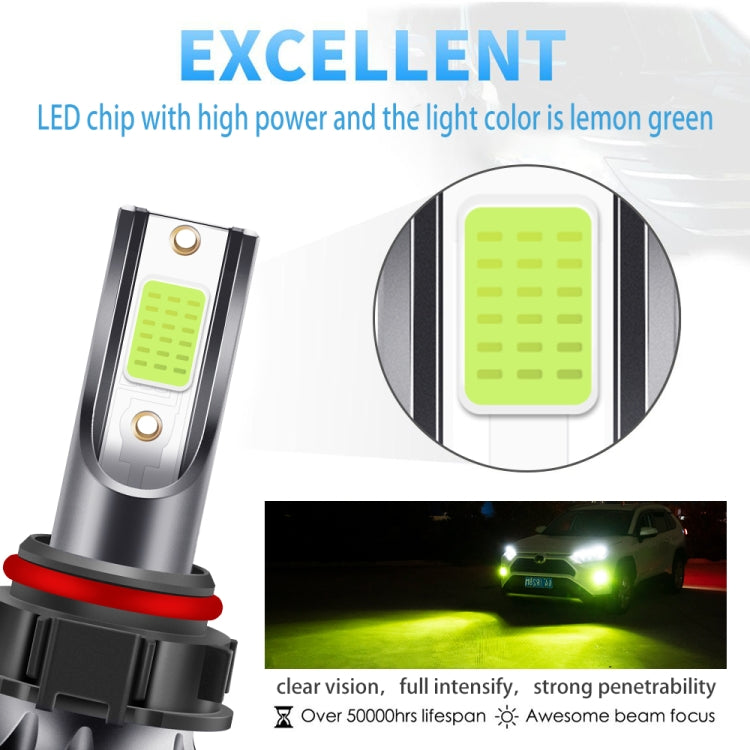 2 PCS EV19 5202 DC9-30V 8W 3000LM IP68 Car Fog Lights (Lime Light)