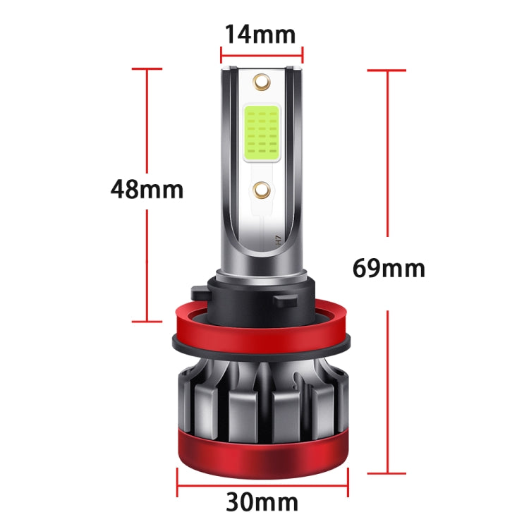 2 PCS EV19 H11 / H8 DC9-30V 8W 3000LM IP68 Car Fog Lights (Lime Light)