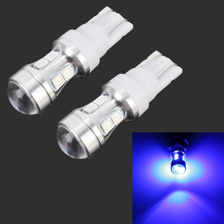 2 PCS T10 DC 12V 1.7W 150LM Car Clearance Lamp Marker Light with 10LEDs SMD-7020