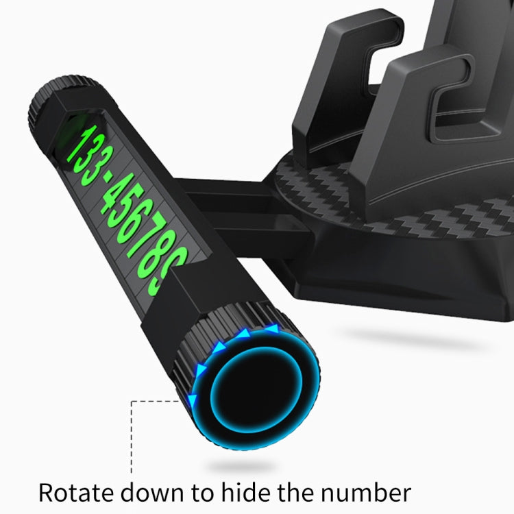 Multi-function Car Instrument Panel Mobile Phone Holder Temporary Parking Card