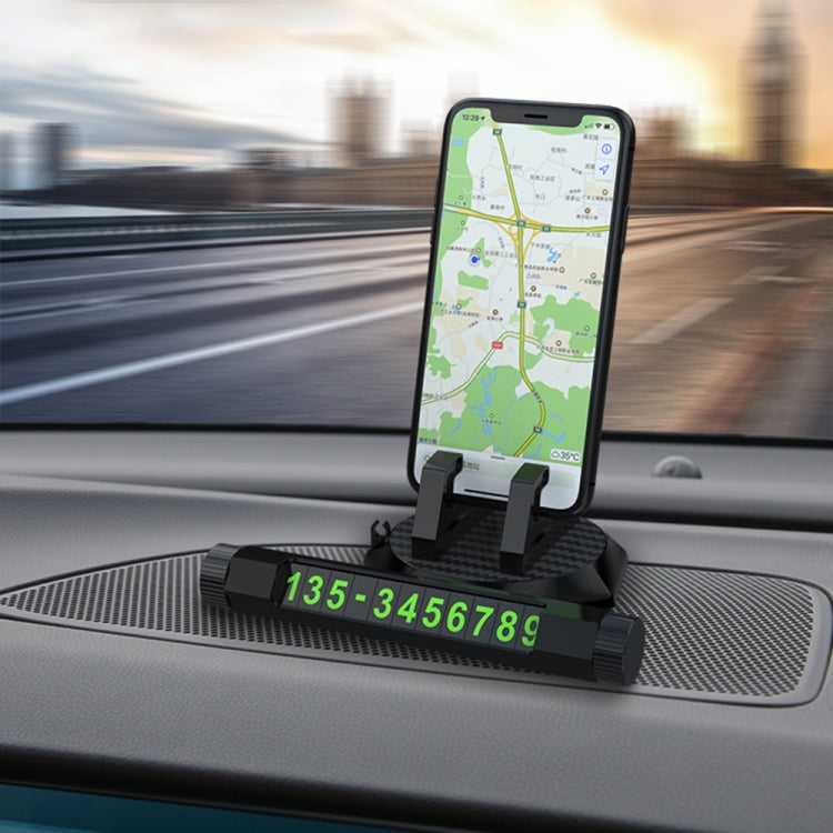 Multi-function Car Instrument Panel Mobile Phone Holder Temporary Parking Card