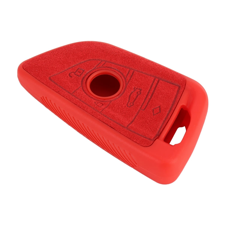 Car Flocking Plastic Knife-shaped Key Protective Cover Three Buttons for BMW