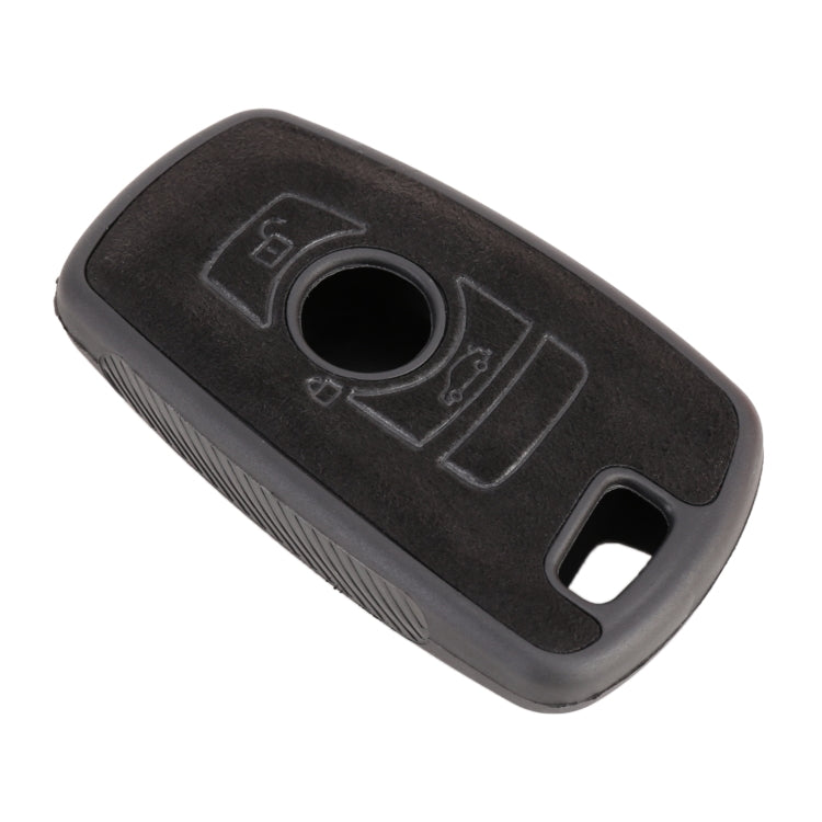 Car Flocking Plastic Square-shaped Key Protective Cover Two Buttons for BMW