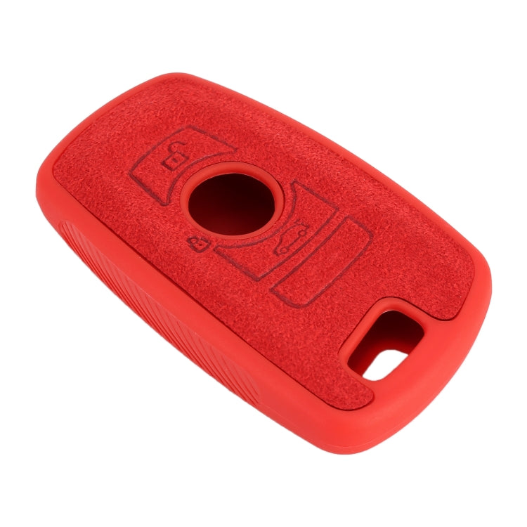 Car Flocking Plastic Square-shaped Key Protective Cover Two Buttons for BMW