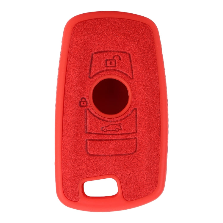 Car Flocking Plastic Square-shaped Key Protective Cover Two Buttons for BMW