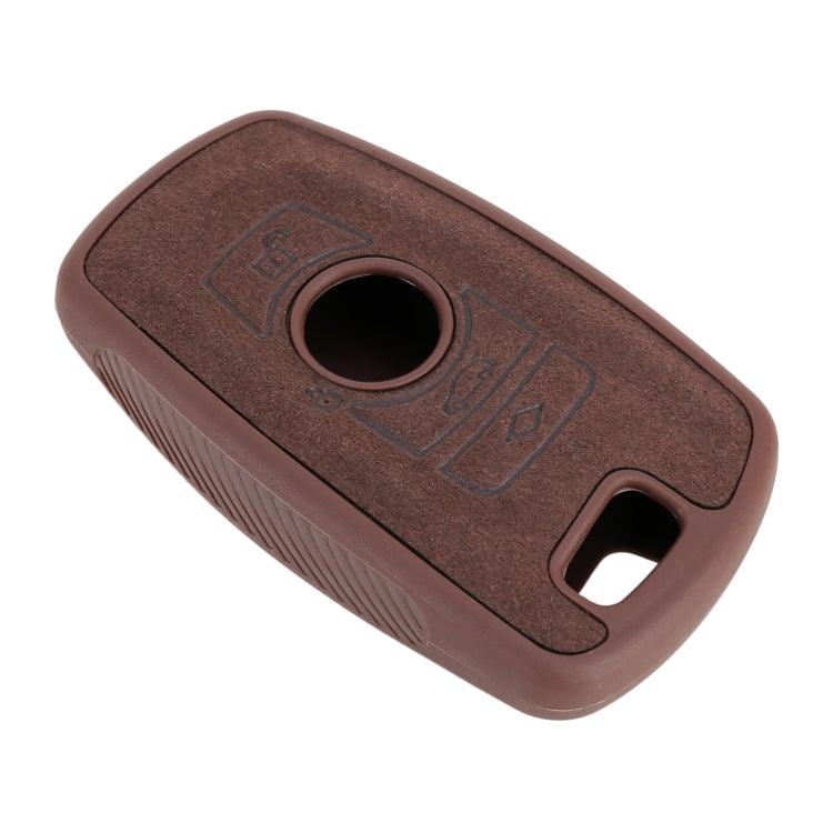 Car Flocking Plastic Square-shaped Key Protective Cover Three Buttons for BMW