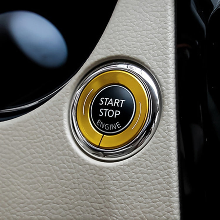 Car Engine Start Key Push Button Ring Trim Metal Sticker Decoration for Nissan X-TRAIL