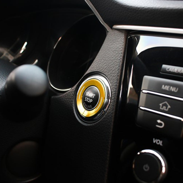 Car Engine Start Key Push Button Ring Trim Metal Sticker Decoration for Nissan X-TRAIL