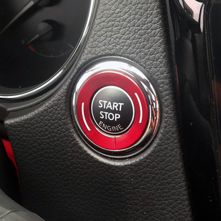 Car Engine Start Key Push Button Ring Trim Metal Sticker Decoration for Nissan X-TRAIL
