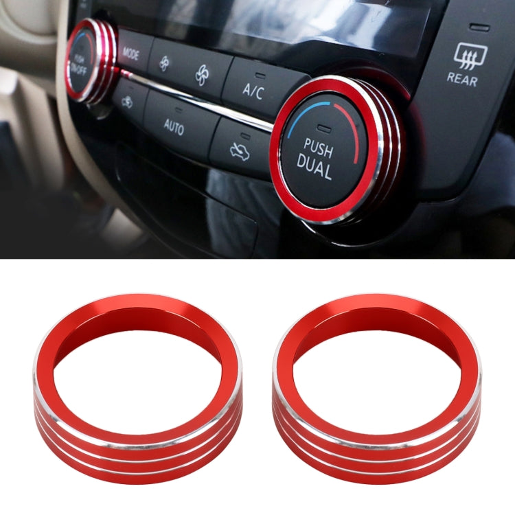 2 PCS Car Metal Air Conditioner Knob Case for Nissan X-TRAIL