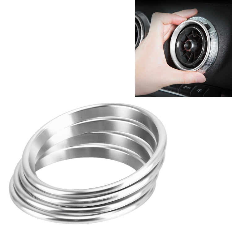 4 PCS Car Metal Air Outlet Decorative Outside Ring for Audi A3 / S3 / Q2L