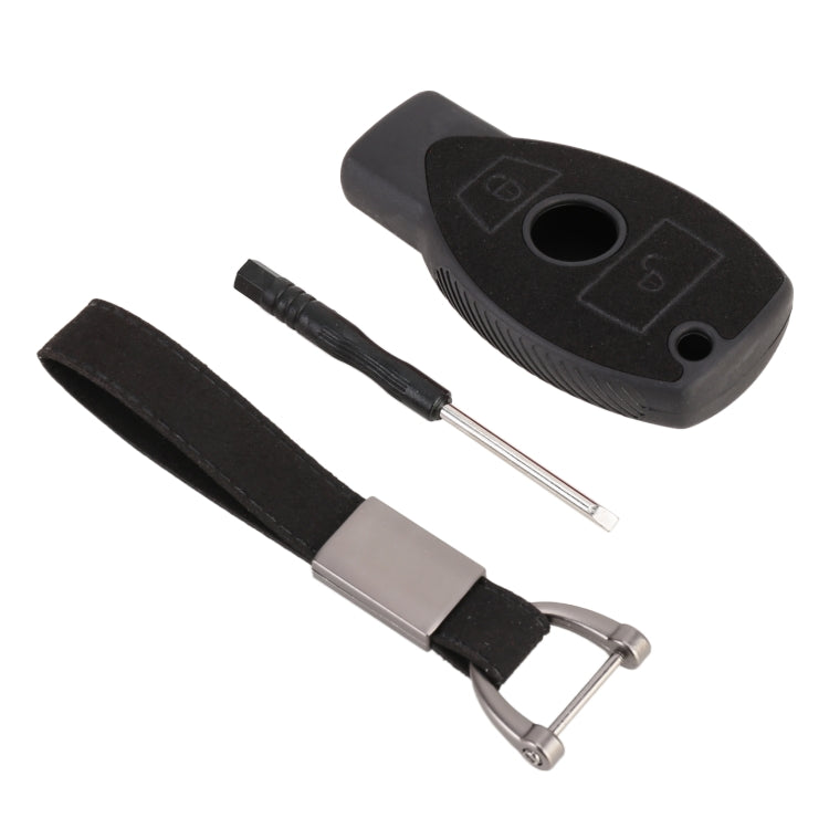 Car Flocking Plastic Key Protective Cover Two Buttons for Mercedes-Benz